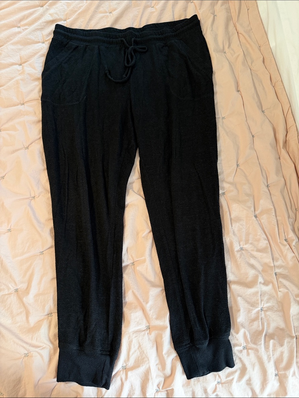 Gibson Black Ribbed Waist Knit Pants